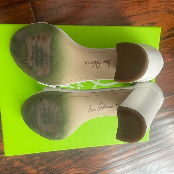 Sam Edelman Yaro White Block Heel Sandal- Size 9.5 - Picture 5 of 6